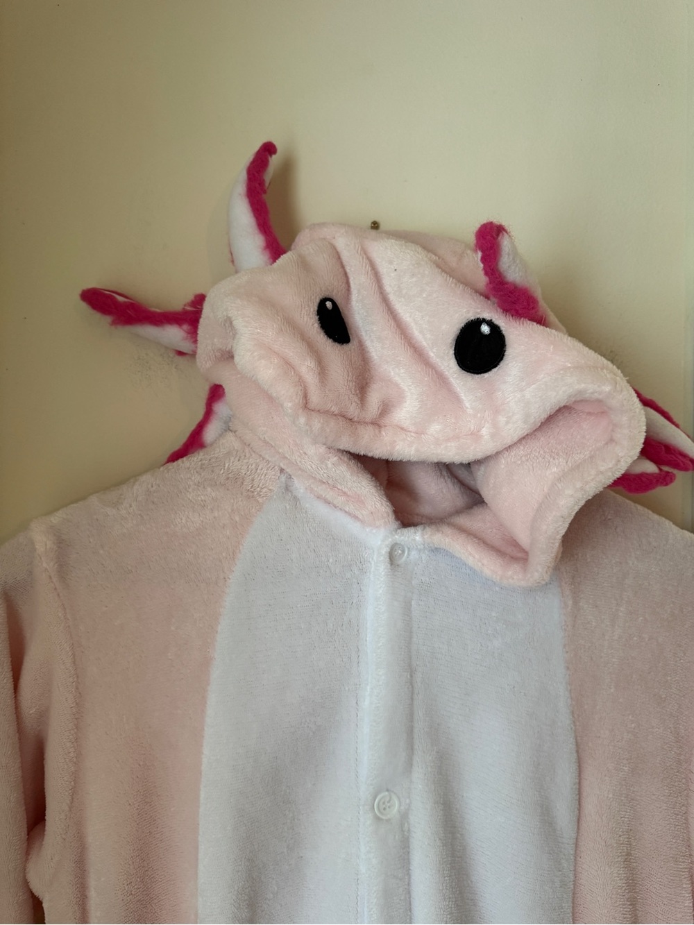 Pink Axolotl Plush‎ Onesie Hooded Costume